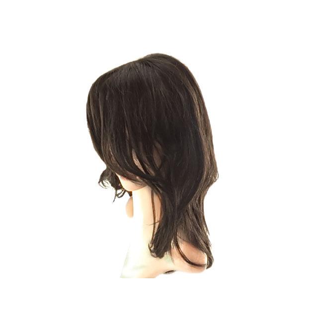 フルウィッグ 分け目自由 人毛100% 職人手植え ロングストレート 自然色_1
