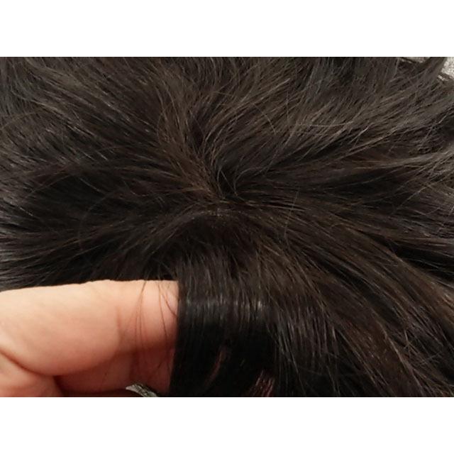 フルウィッグ 分け目自由 人毛100% 職人手植え ロングストレート 自然色_4