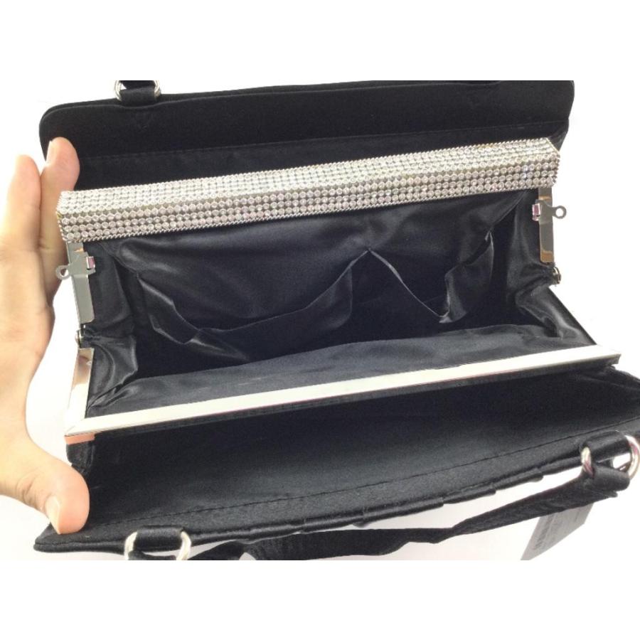 【専用】/tambourineタンバリングレイ/がま口仕切り付きトート AMULETT KRONE ビジュー がま口 2WAY サテンプリーツパーティー
