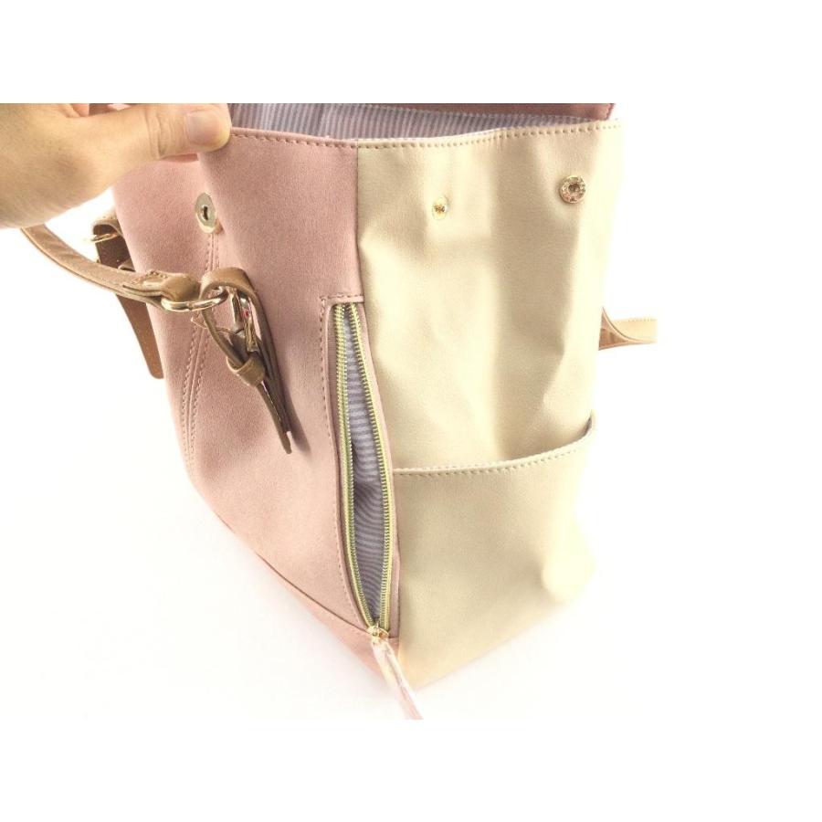 リュック バイカラー2WAY トート ピンク : アウトレットン - 通販