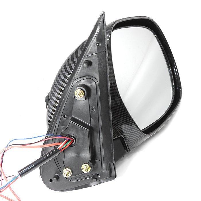 全国送料無料 電動格納式 200系 ハイエース 2色 LED ファイバー