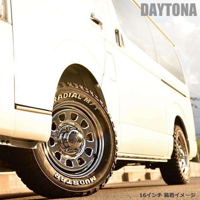 デイトナ 16インチ ホイール 16×6.5 +38 6H 139.7 ホワイト レッド