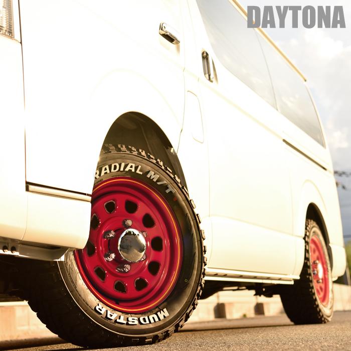 デイトナ 15インチ ホイール 15 × 6.5J +38 6H 139.7 レッド 4本