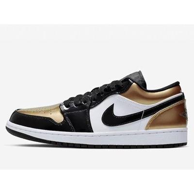 black and gold jordan 1 low