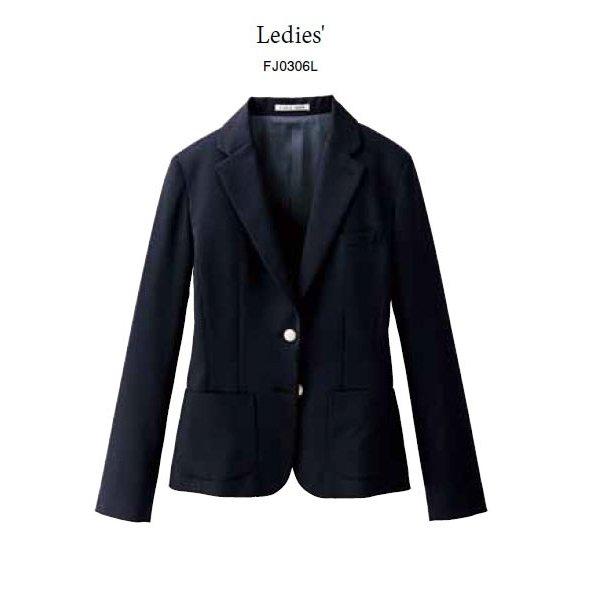 レディスストレッチブレザー /ネイビー/ウール50%　ポリエステル50% サイズ：５〜１７号