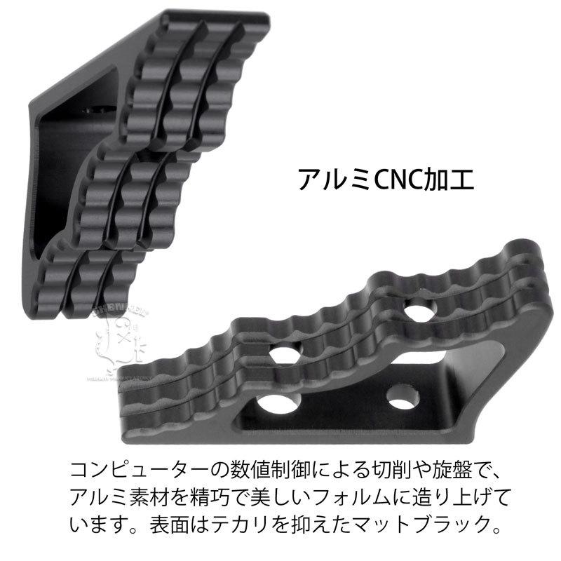SHENKEL M-LOK 対応 アングルグリップ アルミCNC ハンドストップ BK