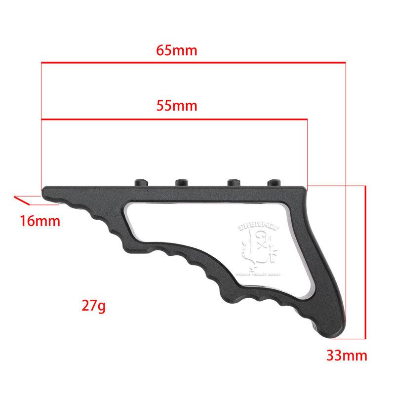 SHENKEL M-LOK 対応 アングルグリップ アルミCNC ハンドストップ BK