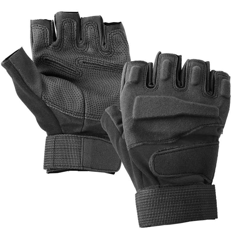 送料無料】SHENKEL タクティカル グローブ 指抜き 黒 ブラック