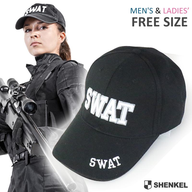 売店 キャップ 帽子 特殊部隊SWAT レプリカ タクティカルベスト ブラック