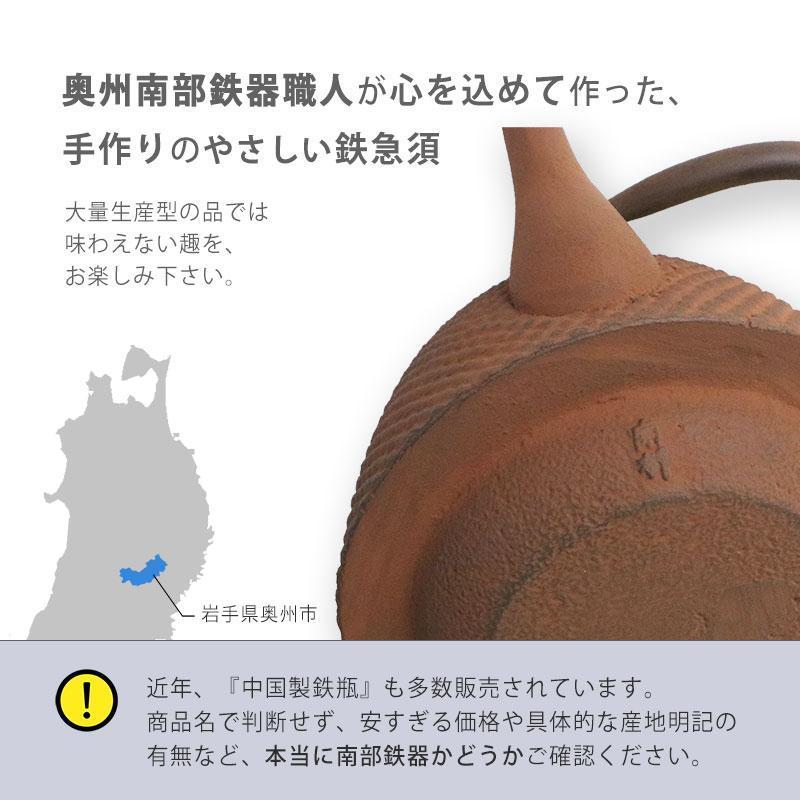 奥州 南部鉄器 急須 南部形アラレ 3色 0.4L ホーロー加工あり 茶こし