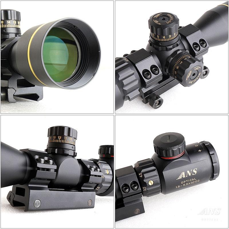 専用！ 3.5〜10倍可変ズームスコープ フルセット 高性能メーカー不明 ANS Optical 3.5-10倍 可変ズーム ファーストフォーカル サイド