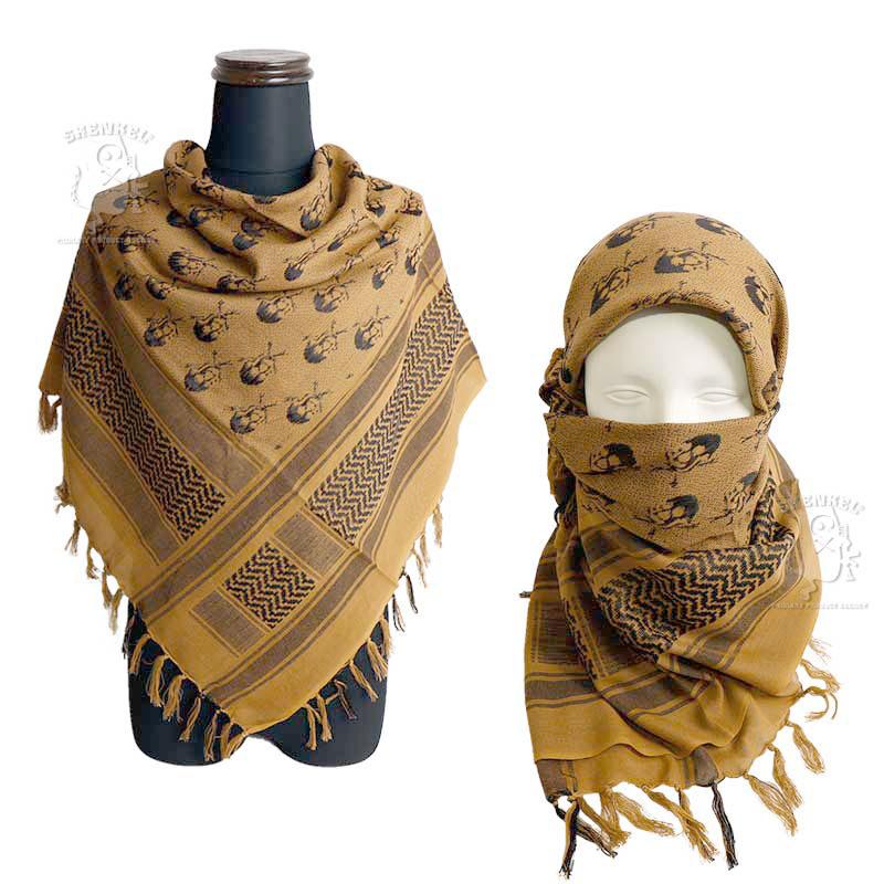 SHENKEL アフガンストール シュマグ スカル柄 マフラー スカーフ