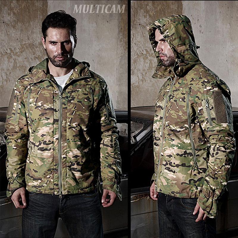 SHENKELミリタリー 迷彩 タクティカル パーカー 裏メッシュ 15ポケット