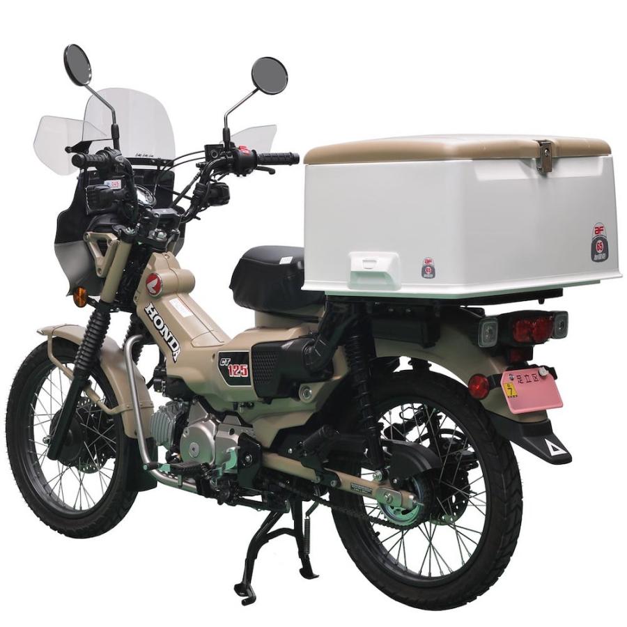 郵政ボックス　CT125に取り付ける際の金具付き　積載量が劇的に上がります。 旭精器製作所 af 郵政集配用大型キャリーボックス 郵政ボックス