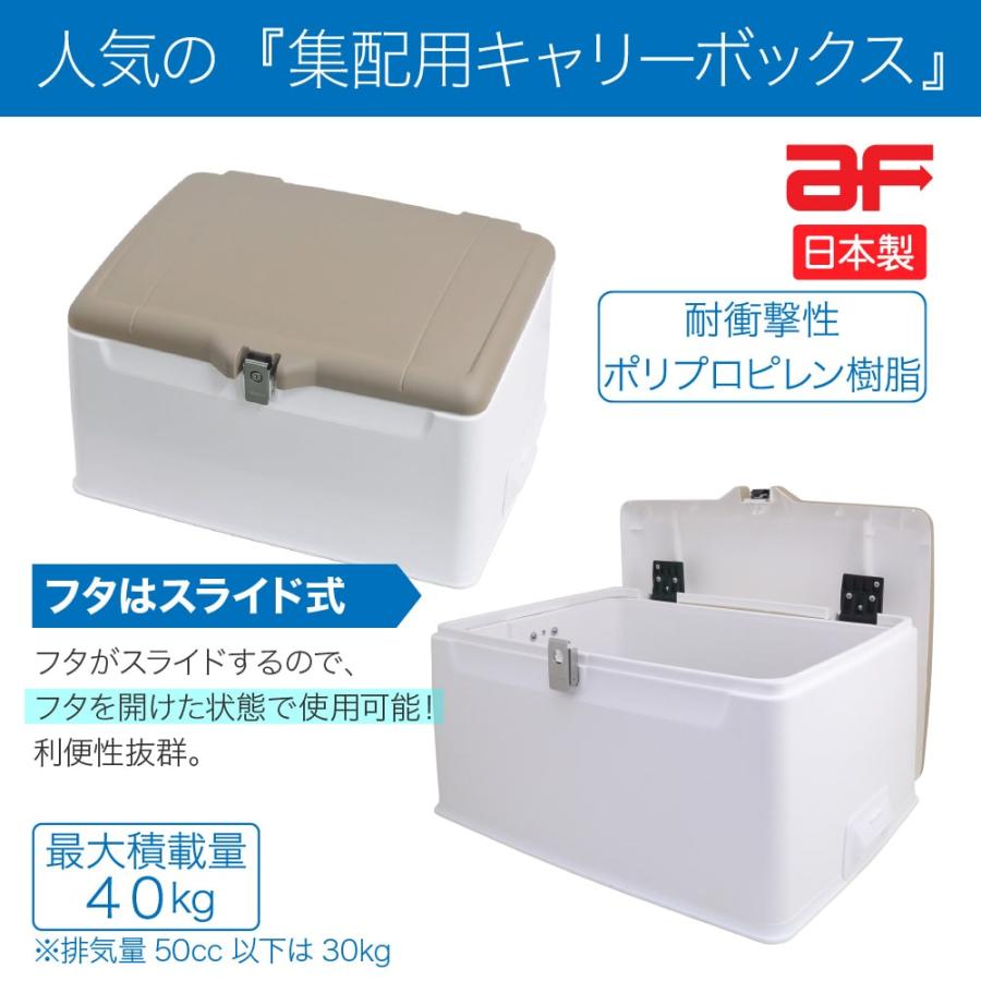 旭精器製作所 集配用大型キャリーボックス 白 ふた塗装：マット