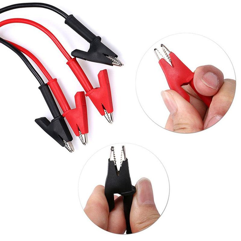 ワニ口クリップ電気テストリードセット 1m 赤黒 2本組 両端ワニ口ワイヤ 15A 絶縁体クリップ付き 電気テスト 試験用 フレキシブル銅ケーブル |  | 01