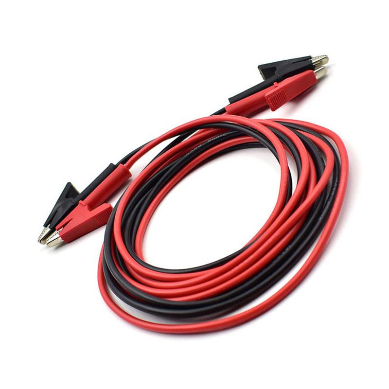 ワニ口クリップ電気テストリードセット 1m 赤黒 2本組 両端ワニ口ワイヤ 15A 絶縁体クリップ付き 電気テスト 試験用 フレキシブル銅ケーブル |  | 03