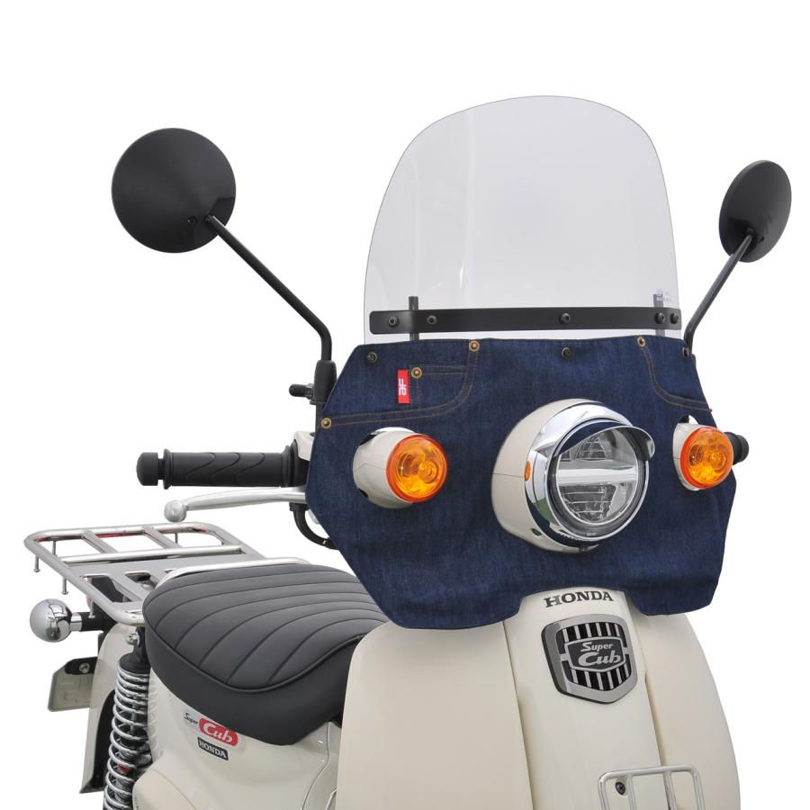 旭風防 スーパーカブ110 風防（タレ付き） デニム1 濃い青 CUB-T01