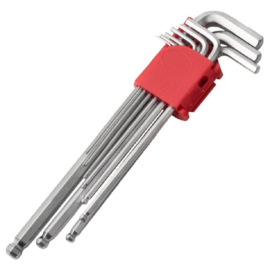 六角レンチ セット ロング ６角ボールポイント L型 1.5/2/2.5/3/4/5/6/8/10mm ロング 精密 9本組 | 