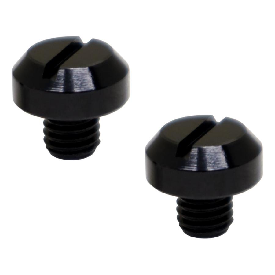 バイク カブ ミラー 穴埋めボルト 8mm 正ねじ アルミ製 黒 ブラック 2