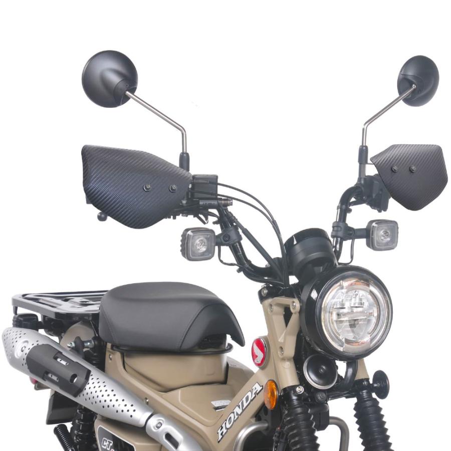 【カーボン柄】旭風防 M6-01CB ナックルバイザー JA55 JA65 ハンターカブ125 CT125 AES樹脂_4