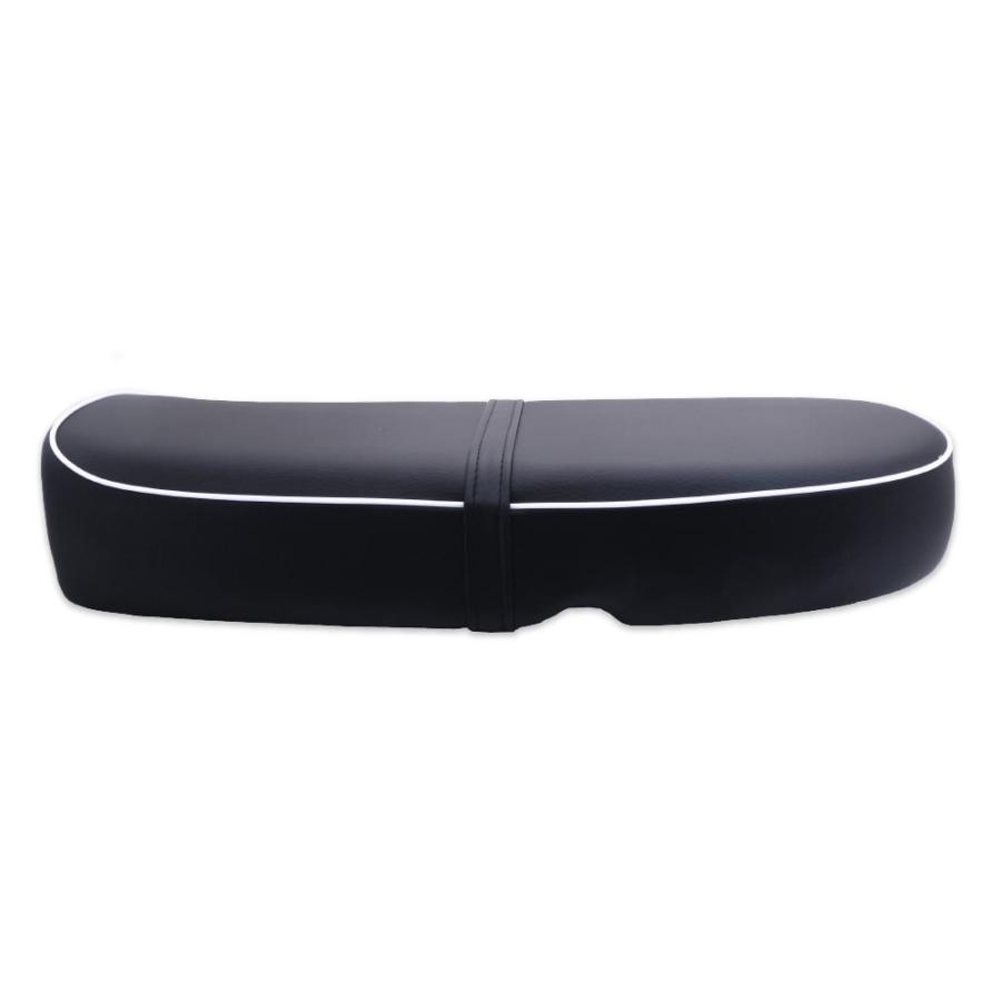 ホンダ CD ベンリィ ダブルシート タイプ5 黒ｘ白パイピング