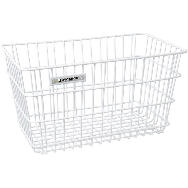 バイク用【強力】新聞カゴ フロントバスケット 自転車 前カゴ ホワイト