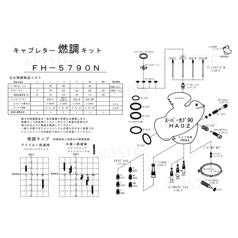 スーパーカブ 【キースター】燃調キット スーパーカブ90/C90DX（HA02