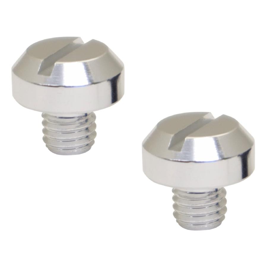 バイク カブ ミラー 穴埋めボルト 8mm 正ねじ アルミ製 シルバー 2個