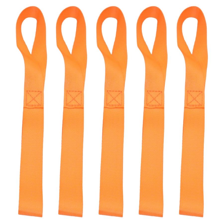 タイダウンストラップ 5本セット 2.5cm×295mm オレンジ ソフトループ
