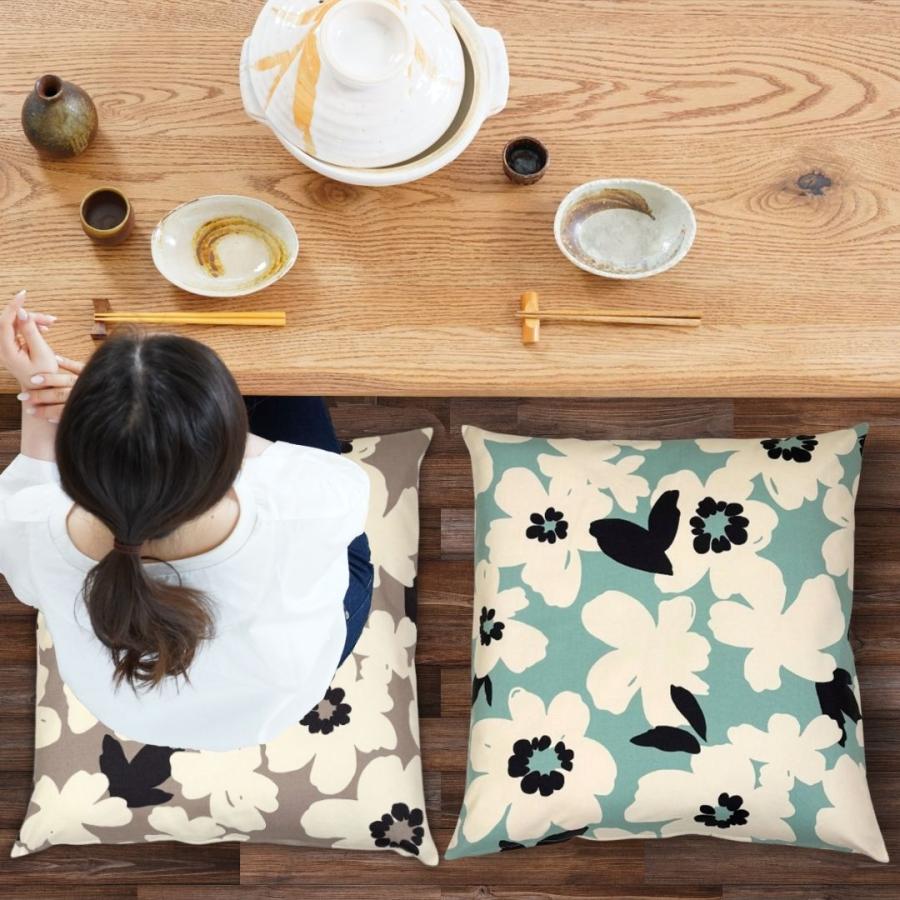 金鵄 座布団カバー 北欧 55×59 クッションカバー 銘仙判 おしゃれ 綿