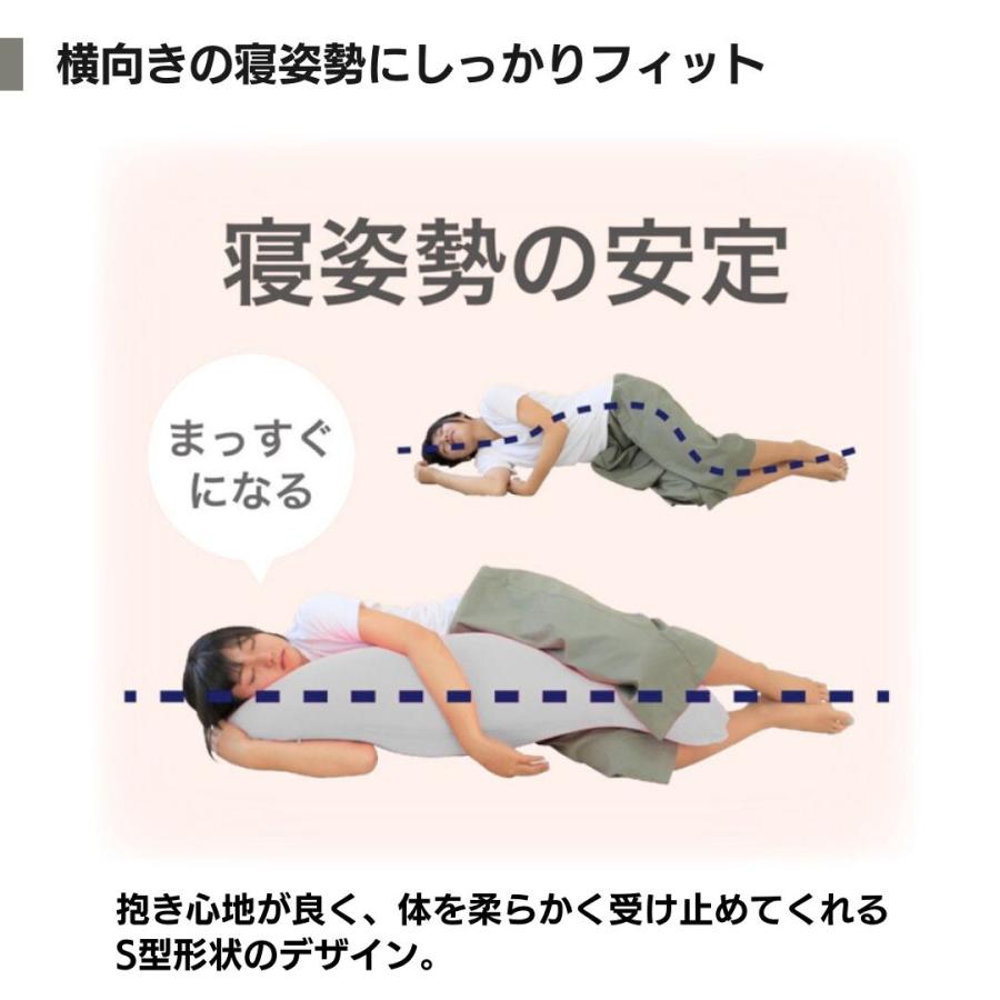 金鵄（きんし） 抱き枕 パイル タオル地 妊婦 授乳クッション 快眠 S字