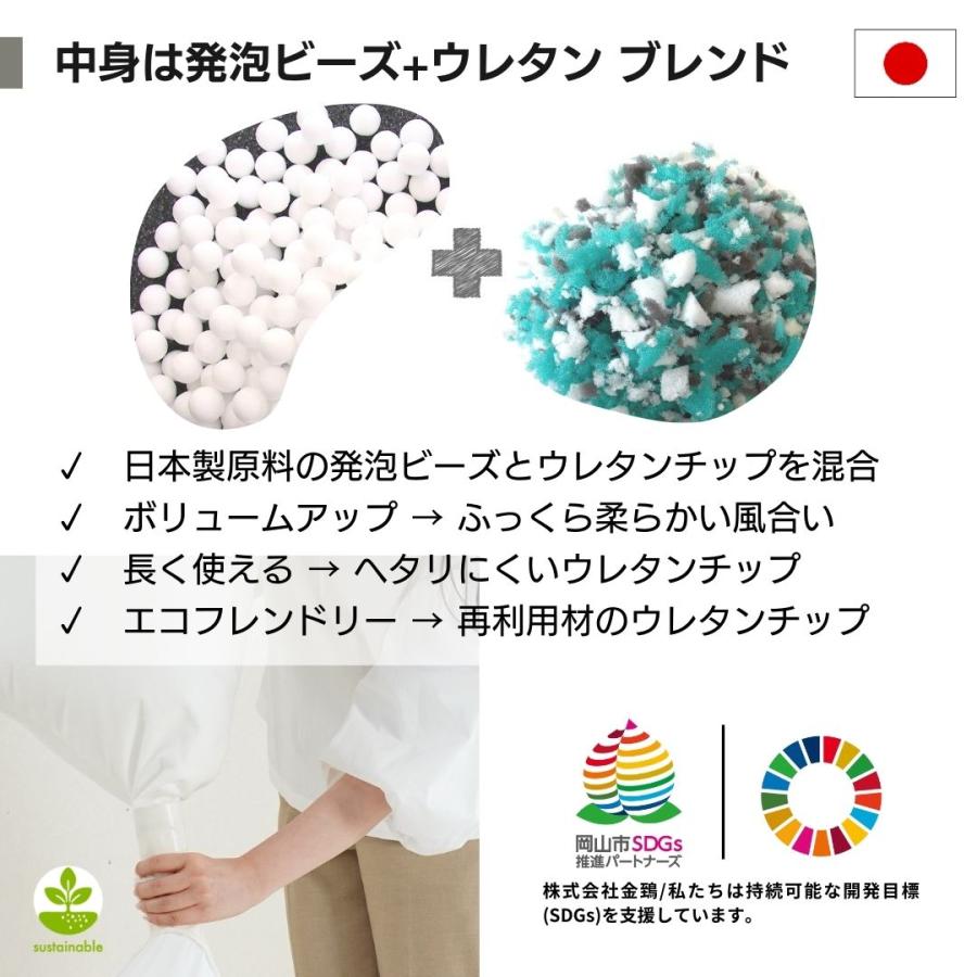 金鵄（きんし） ビーズクッション 四角 プフ プーフ キューブ 軽い