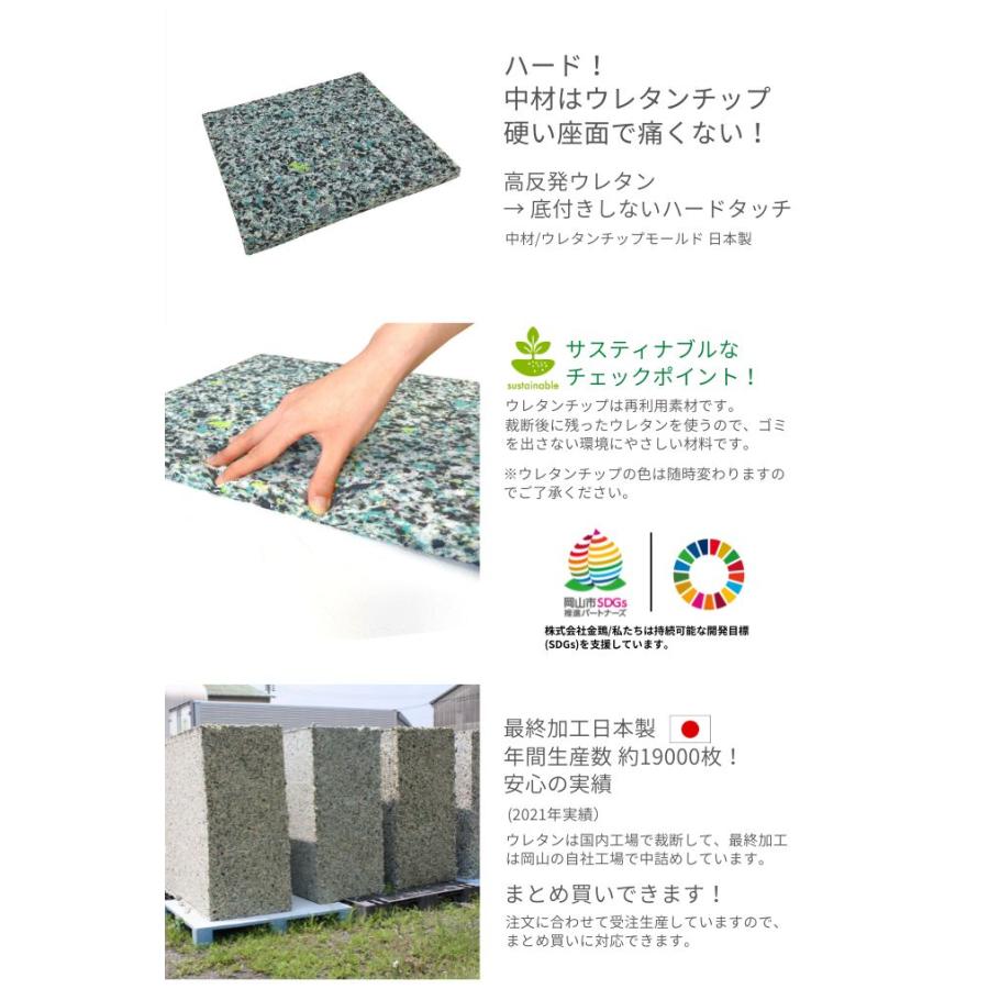値段下げました、新品ください椅子と新品高価ウレタンの座布団です。 金鵄（きんし） 椅子用クッション 座布団 40x40x2.5 合皮 レザー 業務