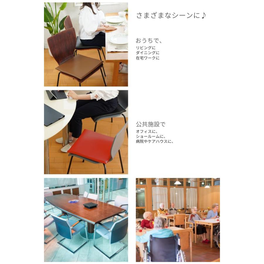 椅子用クッション 座布団 40x40x2.5 合皮 レザー 業務用 ウレタン シート 介護 コラム 薄型 10枚組の画像