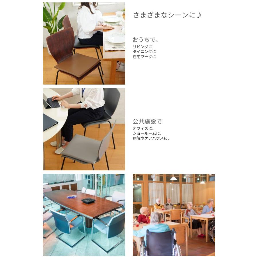 椅子用クッション 座布団 40x40x2.5 合皮 レザー 業務用 ウレタン シート 介護 コラム 薄型 10枚組の画像
