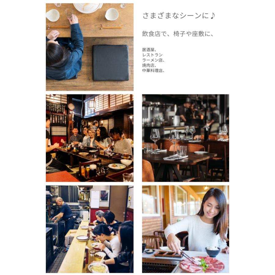 椅子用クッション 座布団 40x40x2.5 合皮 レザー 業務用 ウレタン シート 介護 コラム 薄型 10枚組の画像