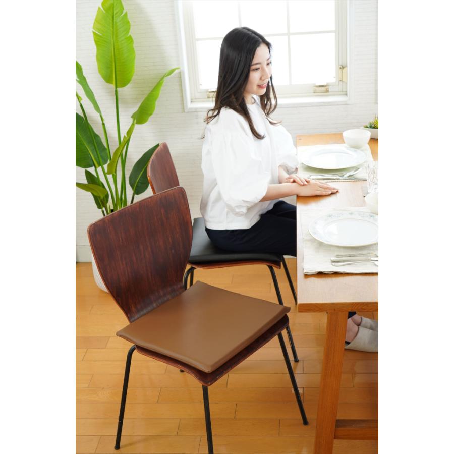 金鵄（きんし） 椅子用クッション 座布団 40x40x2.5 合皮 レザー 業務