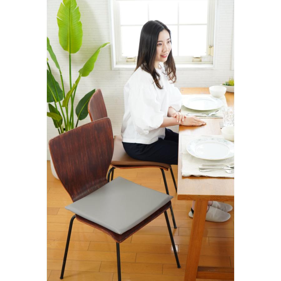 椅子用クッション 座布団 40x40x2.5 合皮 レザー 業務用 ウレタン シート 介護 コラム 薄型 10枚組の画像