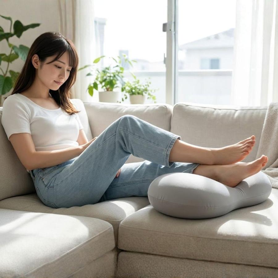 クッション 背もたれ 接触冷感 夏用 ひんやり もちもち お昼寝 腰当て 30x45 マシュマロビーンズ 日本で綿入れ マルモア | 金鵄 | 18