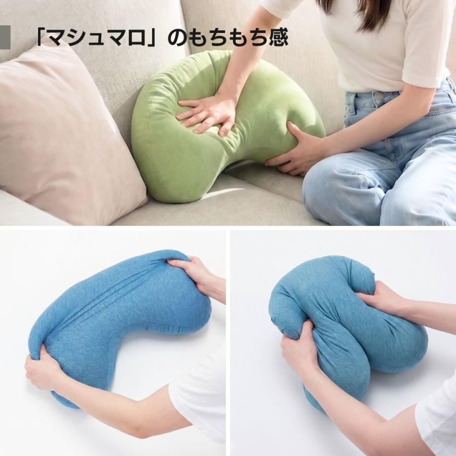 クッション 背もたれ 接触冷感 夏用 ひんやり もちもち お昼寝 腰当て 30x45 マシュマロビーンズ 日本で綿入れ マルモア | 金鵄 | 06
