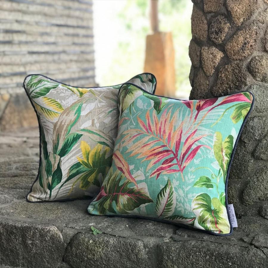クッションカバー 45x45 インポート フランス製 ボタニカル トロピカル リゾート 麻 リネン おしゃれ 夏のインテリア ジロラータ アウトスタイル Pro 通販 Yahoo ショッピング