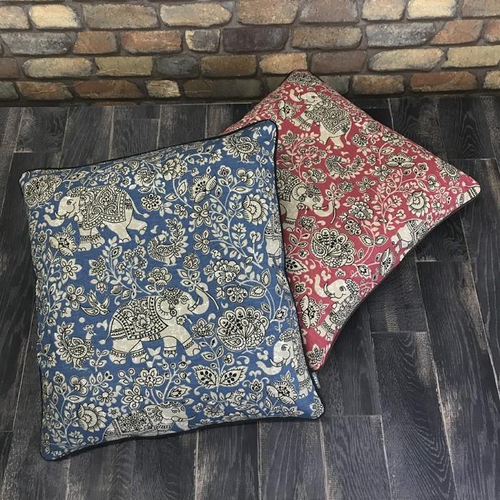 座布団カバー 55 59 Cm おしゃれ 洋風 インポート イギリス製 エスニック 送料無料 レッド ブルー インディラ アウトスタイル Pro 通販 Yahoo ショッピング