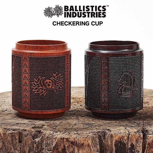 SALE!!30%OFF!!バリスティクス チェッカリングカップ 拭き漆仕上 Ballistics CHECKERING CUP BSPC-2106 / アウトドア キャンプ カップ キャンプ小物｜outtail