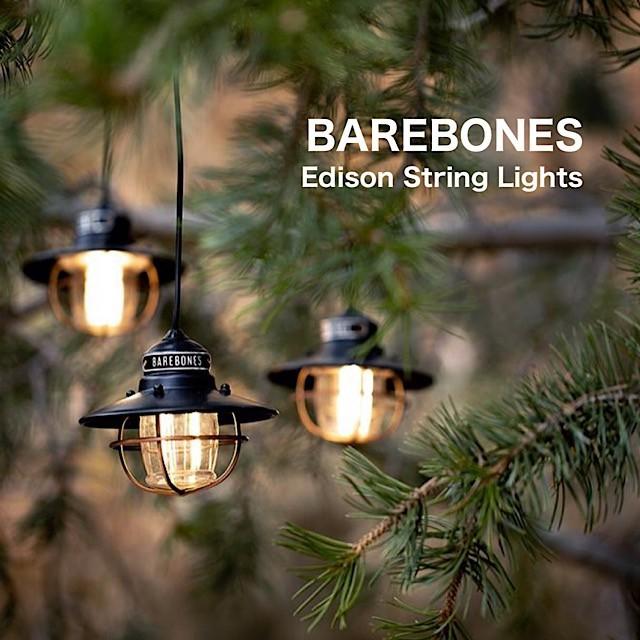 【正規品】ベアボーンズ エジソンストリングライト 国内正規品 LED BAREBONES Edison String Lights / ライト キャンプ小物 ペンダントライト | BAREBONES