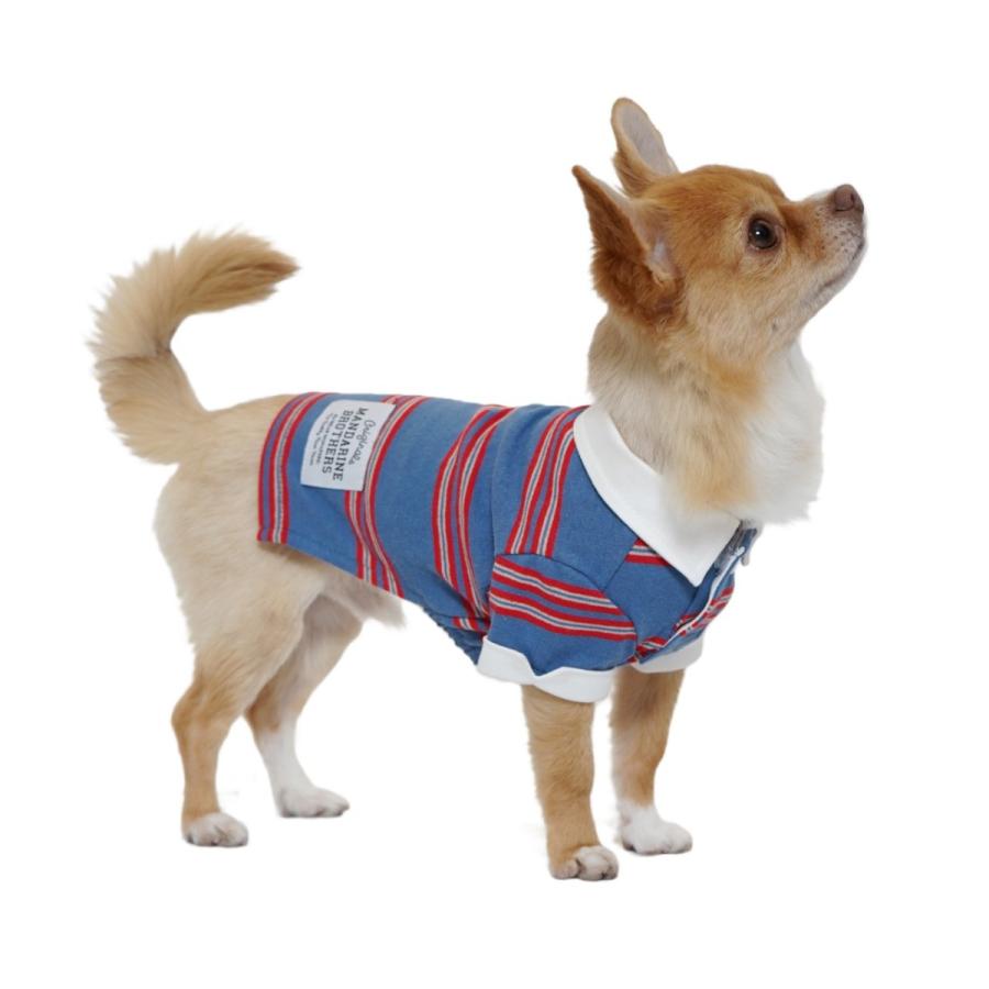 マンダリンブラザーズ ラガーシャツ XSサイズ〜Lサイズ MANDARINE BROTHERS　RUGGER SHIRT / 犬服 ドッグウェア ボーダーシャツ 小型犬 中型犬 | MANDARINE BROTHERS | 03