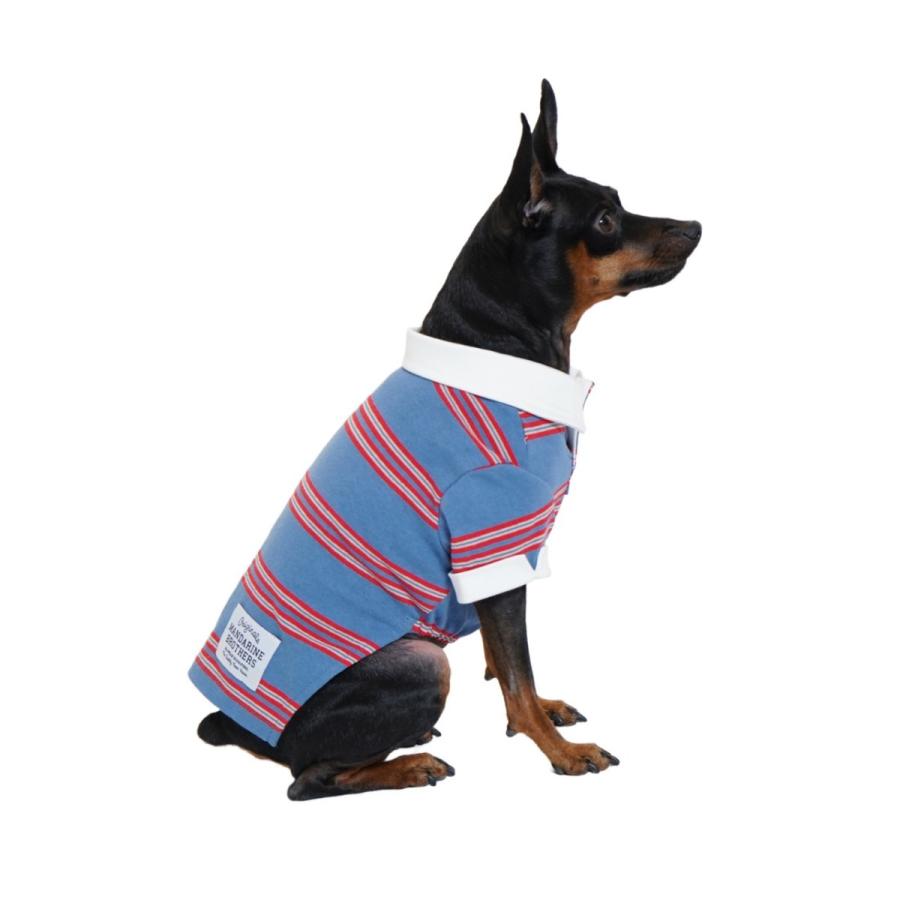 マンダリンブラザーズ ラガーシャツ XSサイズ〜Lサイズ MANDARINE BROTHERS　RUGGER SHIRT / 犬服 ドッグウェア ボーダーシャツ 小型犬 中型犬 | MANDARINE BROTHERS | 04