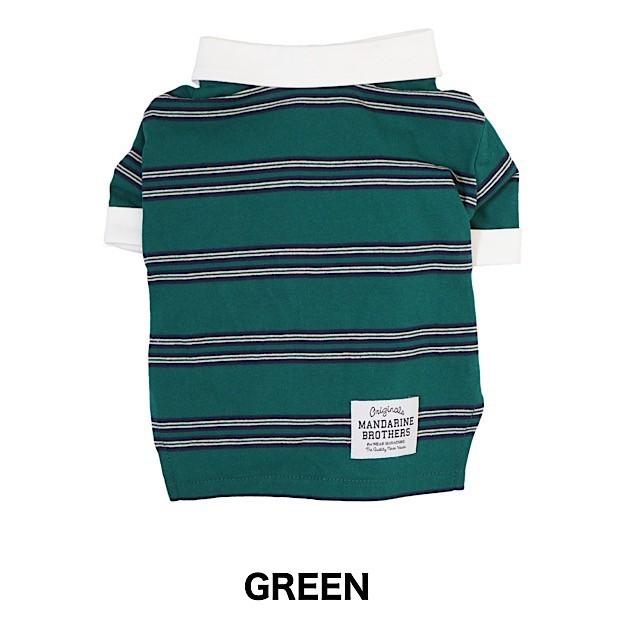 マンダリンブラザーズ ラガーシャツ XLサイズ〜3Lサイズ MANDARINE BROTHERS　RUGGER SHIRT / 犬服 ドッグウェア ボーダーシャツ 中型犬 | MANDARINE BROTHERS | 01
