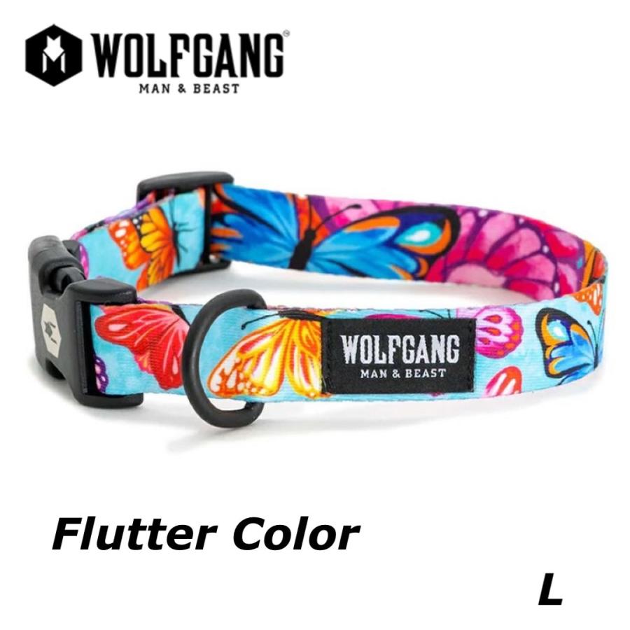 送料無料！ウルフギャング フラッターカラー/ カラー Lサイズ WOLFGANG Flutter Color COLLAR Caller Ｌ / 首輪 丈夫 軽い アメリカ おしゃれ | WOLFGANG MAN & BEAST
