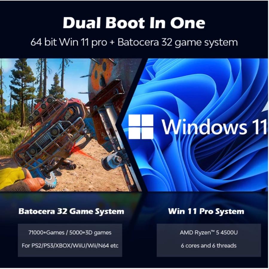 スーパーコンソールx Super Console X Chili   AMD Ryzen　 4500U 搭載　Windows11Batocera　　 PS3/PS2/WII/WIIU/DC 　日本語対応｜ouyodo｜02